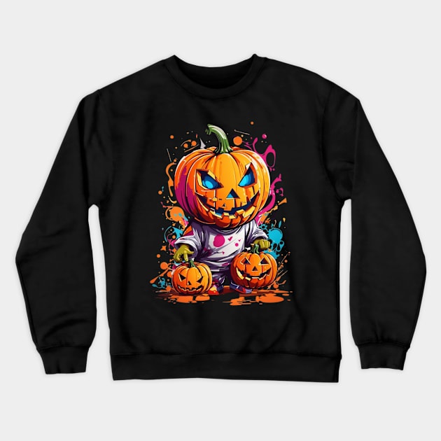 Halloween pumpkin Crewneck Sweatshirt by Mysooni